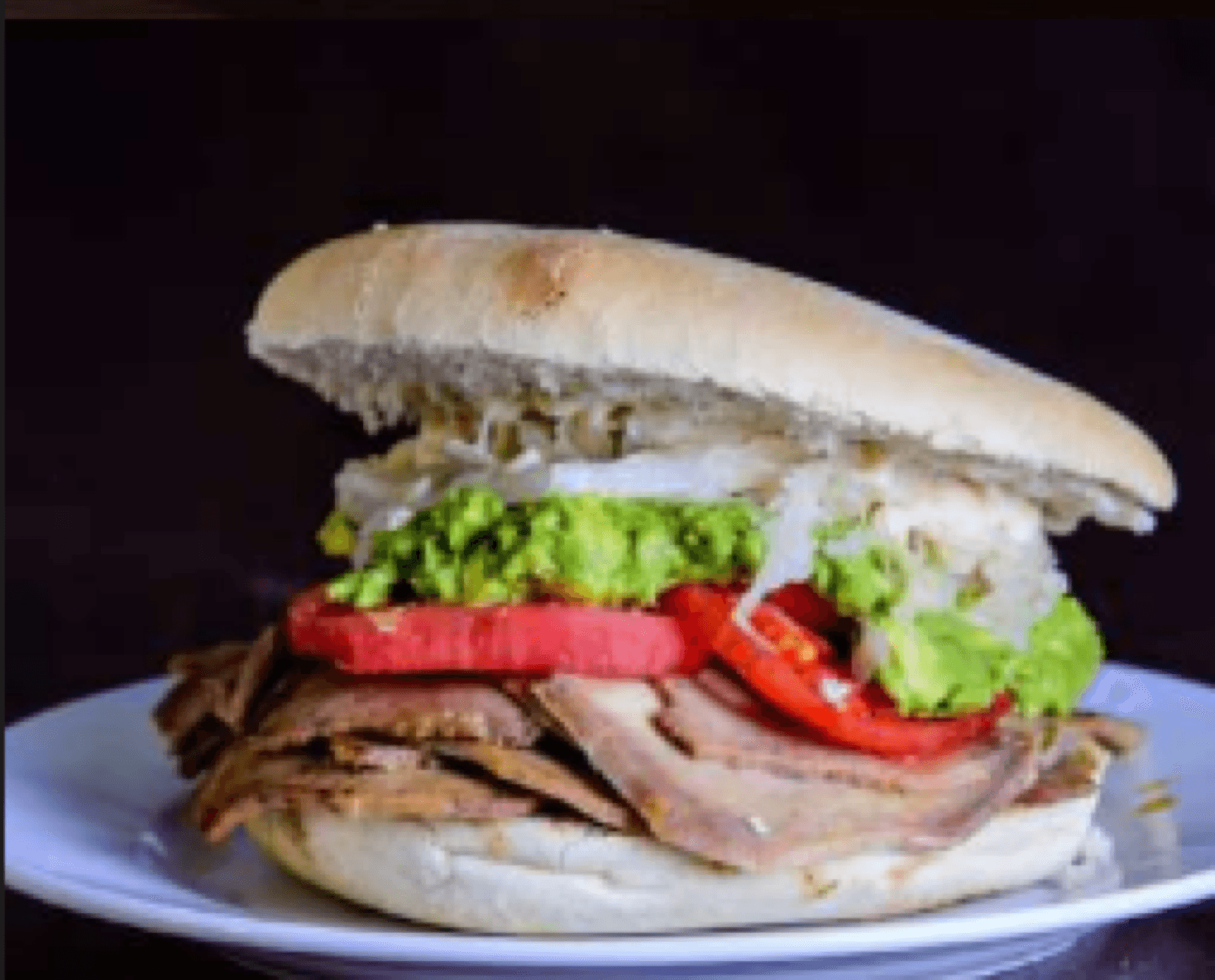 Traditional Chilean lomito sandwich at Juan y Medio