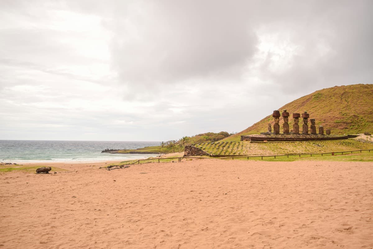 Anakena Beach on Easter Island