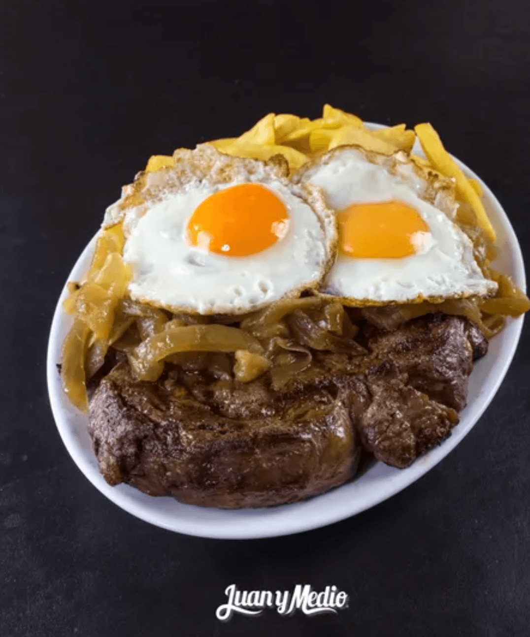 Large Chilean chorillana dish at Juan y Medio