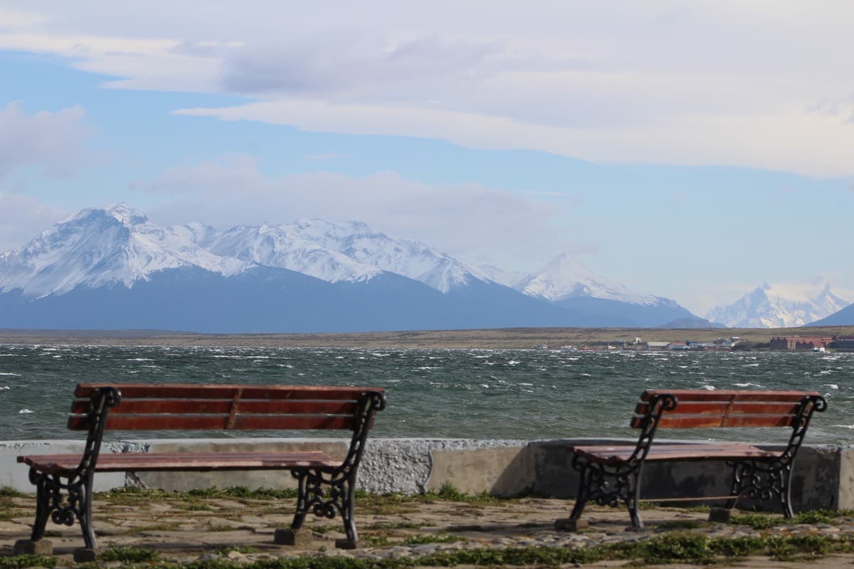 Puerto Natales waterfront in Patagonia