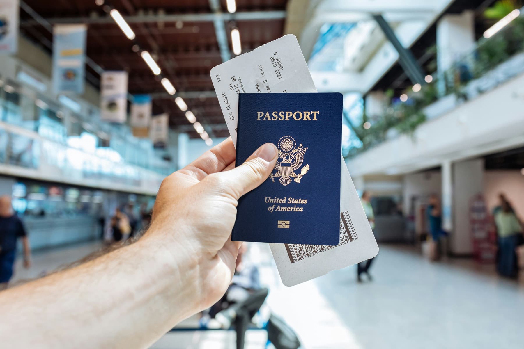 Passport and airport travel planning for a Chile trip