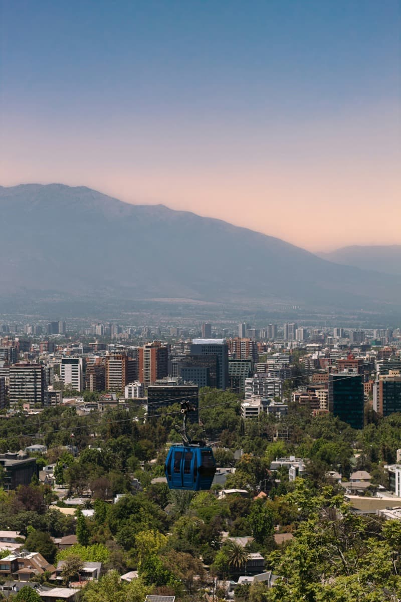 Cable car and views at Cerro San Cristóbal