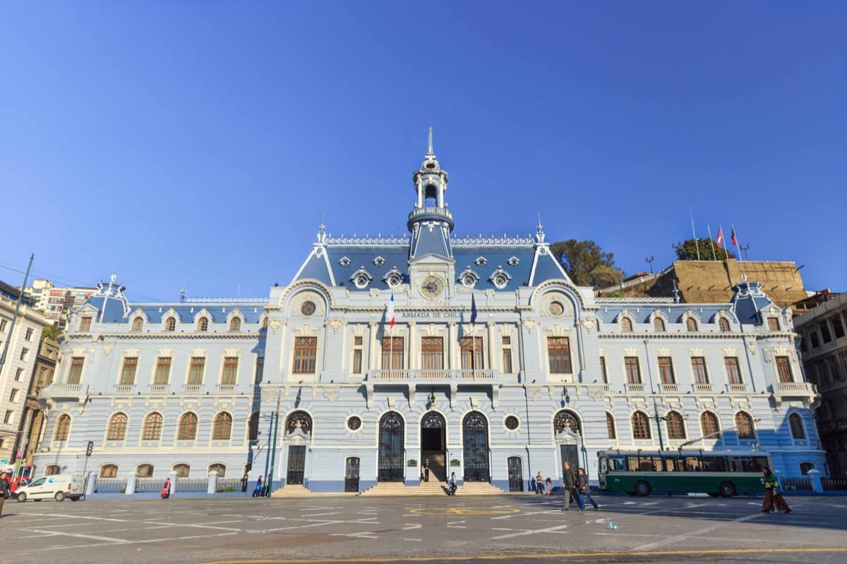Plaza Sotomayor and port area in Valparaíso